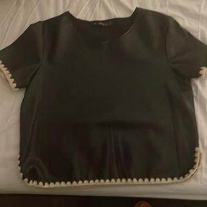 Black leather Zara shirt